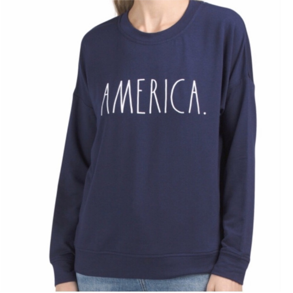 🍁🍁🍁Rae Dunn America Sweatshirt, 4th Of July Crewneck Graphic Patriotic